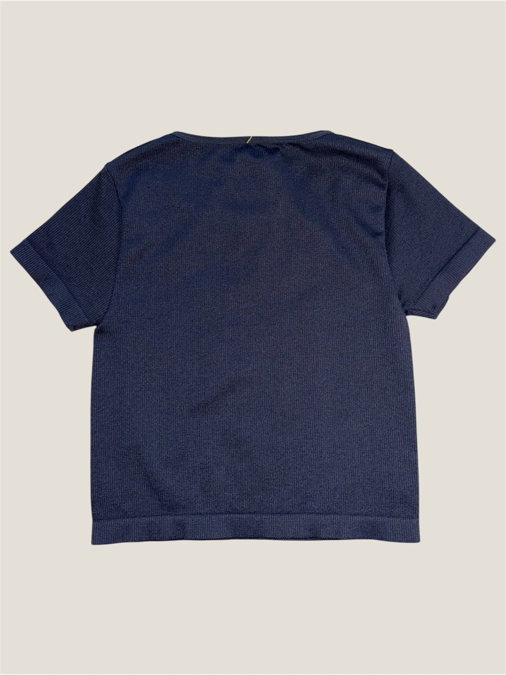All In Motion Navy Short Sleeve Moisture Wicking Crop Tee - Picture 2 of 5